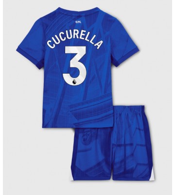 Chelsea Marc Cucurella #3 Hjemmebanetrøje Børn 2025-26 Kortærmet (+ Korte bukser)